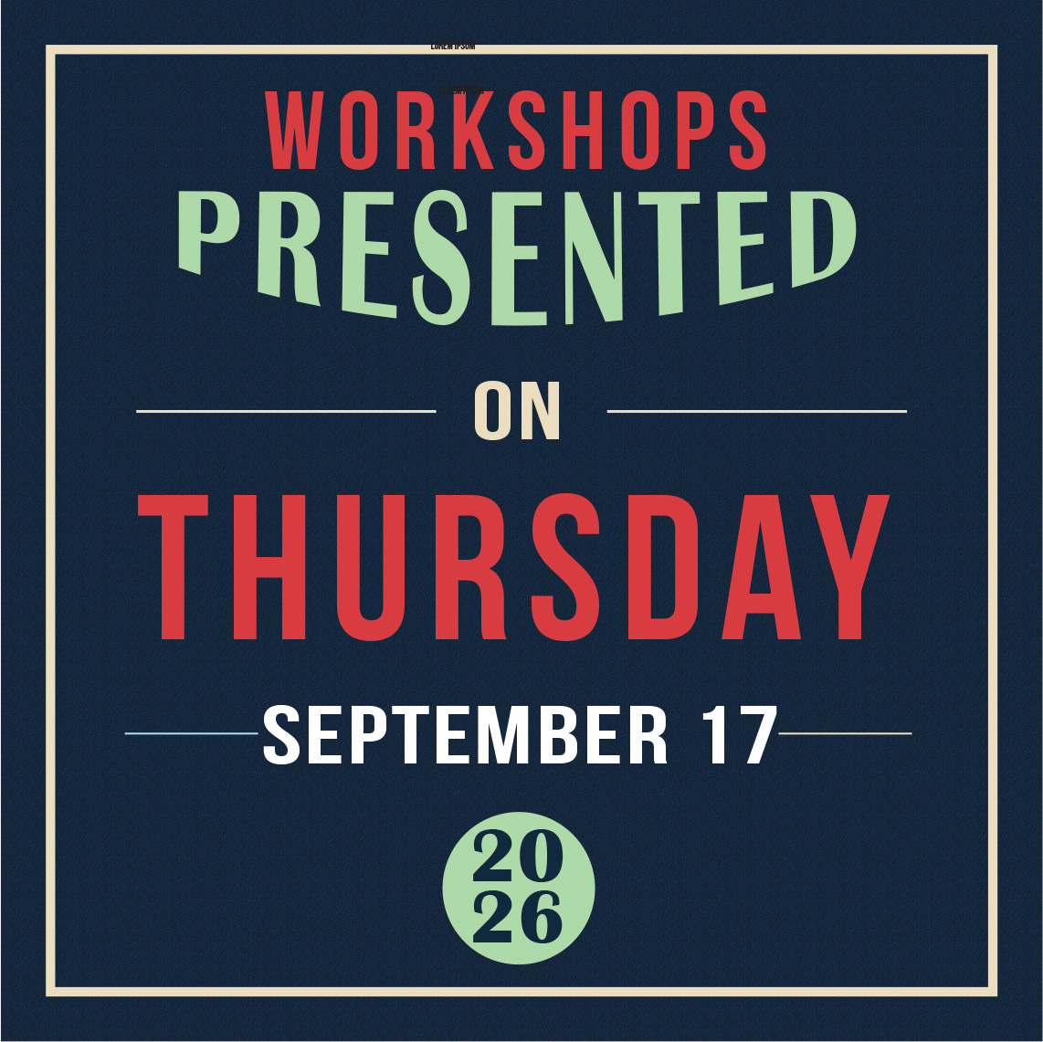 Thursday, September 17, 2026