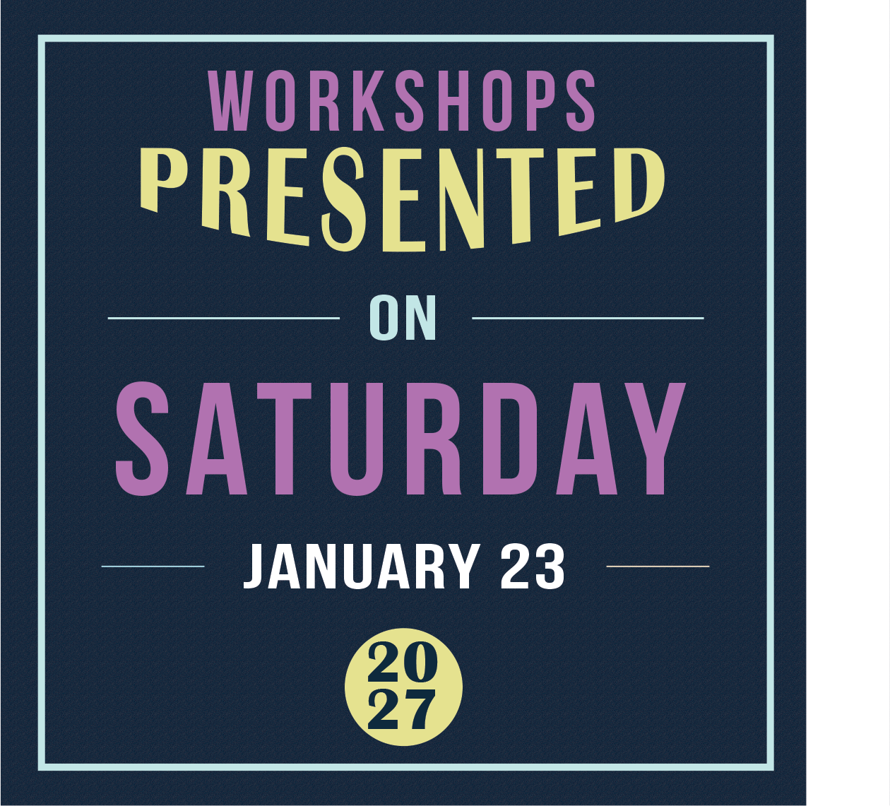 Saturday, January 23, 2027